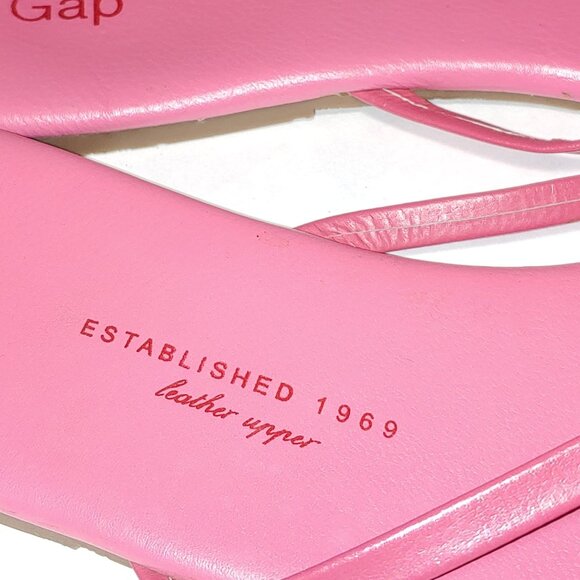 Gap's Leather flip flops Size 10 Hot Pink - Picture 4 of 6
